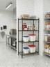 Omcan - 24"x 60" x 72" Black Epoxy Shelving Kit - 49259