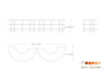 Mogogo - Modular 163" x 41" x 35" Bamboo / Brushed Brass W Station - MGCMSA04BBXF