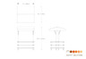 Mogogo - Modular 71" x 67" x 95.5" Bamboo / Brushed Brass Back To Back Market W/ Canopy & Casters - MGCMLB22BBWW
