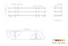 Mogogo - Modular 130" x 29.5" x 48" Grey Slate / Brushed Brass Classic Curved Buffet Station - MGCMLB02GBXF