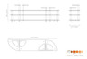 Mogogo - Modular 130" x 29.5" x 48" Bamboo / Brushed Brass Classic Curved Buffet Station W/ Casters - MGCMLB02BBXW