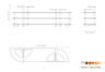 Mogogo - Modular 130" x 29.5" x 48" Grey Slate / Brushed Stainless Steel Classic Curved Buffet Station W/ Casters - MGCMLB02GSXW
