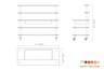 Mogogo - Modular 71" x 29.5" x 60" Mango Wood / Brushed Brass Pro Back Bar W/ Ice Bin - MGCMLC03WBXF