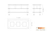 Mogogo - Modular 71" x 29.5" x 35" Grey Slate / Brushed Stainless Steel Triple Warming Unit W/ Casters - MGCMLD07GSXW