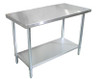Omcan - 30" x 36" Stainless Steel Economy Work Table, 900lb Load Capacity - 22072