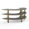 Mogogo - Modular 81.5" x 41" x 35" Grey Slate / Brushed Brass Creative Curved Unit - MGCMSX01GBXF