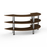 Mogogo - Modular 81.5" x 41" x 35" Mango Wood / Brushed Stainless Steel Creative Curved Unit - MGCMSX01WSXF