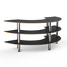 Mogogo - Modular 81.5" x 41" x 35" Bamboo / Brushed Stainless Steel Creative Curved Unit - MGCMSX01BSXF