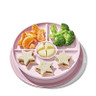 OXO  TOT - Blossom Divided Suction Plate