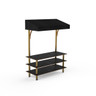 Mogogo - Modular 130" x 35" x 95" Black Marble / Brushed Brass Classic Canopy Unit - MGCMLB10MBBF