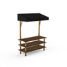 Mogogo - Modular 130" x 35" x 95" Bamboo / Brushed Brass Classic Canopy Unit - MGCMLB10BBBF