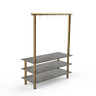 Mogogo - Modular 71" x 29.5" x 95.5" Grey Slate / Brushed Brass Classic Arch Unit - MGCMLA06GBXF