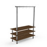 Mogogo - Modular 71" x 29.5" x 95.5" Bamboo / Brushed Stainless Steel Classic Arch Unit - MGCMLA06BSXF