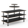 Mogogo - Modular 71" x 47" x 53.5" Black Marble / Brushed Stainless Steel Multi-Purpose Display Station - MGCMLB12MSXF