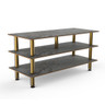 Mogogo - Modular 71" x 29.5" x 35" Grey Slate / Brushed Brass Midhole Display Unit - MGCMLB09GBXF