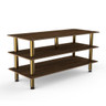 Mogogo - Modular 71" x 29.5" x 35" Mango Wood / Brushed Brass Midhole Display Unit - MGCMLB09WBXF
