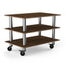Mogogo - Modular 47" x 29.5" x 35" Mango Wood / Brushed Stainless Steel Classic Medium Unit W/ Casters - MGCMLX02WSXW