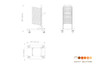 Mogogo - 31" x 40" x 59" CliX & Polo Round or Square Top Transfer / Storage Cart - MGCUUX04XXXX