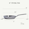 Made In - 8" Stainless Clad 5-Ply Frying Pan With Antique Brass Handle