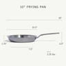 Made In - 10" Stainless Clad 5-Ply Frying Pan With Antique Brass Handle
