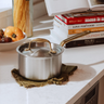 Made In - 2QT Stainless Clad 5-Ply Saucepan With Antique Brass Handle