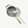 Made In - 4QT Stainless Clad 5-Ply Saucepan With Antique Brass Handle