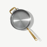 Made In - 3.5QT Stainless Clad 5-Ply Saute Pan With Antique Brass Handle