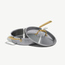 Made In - 3.5QT Stainless Clad 5-Ply Saute Pan With Antique Brass Handle