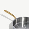 Made In - 3.5QT Stainless Clad 5-Ply Saute Pan With Antique Brass Handle