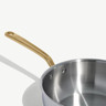 Made In - 3QT Stainless Clad 5-Ply Saucier With Antique Brass Handle