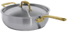 Made In - 5QT Stainless Clad 5-Ply Saucier With Antique Brass Handle