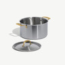 Made In - 8QT Stainless Clad 5-Ply Stockpot With Antique Brass Handle