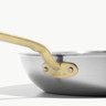 Made In - 6QT Stainless Clad 5-Ply Weeknight  With Antique Brass Handle