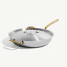Made In - 6QT Stainless Clad 5-Ply Weeknight  With Antique Brass Handle