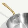 Made In - 6QT Stainless Clad 5-Ply Weeknight  With Antique Brass Handle
