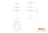 Mogogo - Polo 30" x 55" Mango Wood / Brushed Stainless Steel Round Display Table - MGCPPR01WSXX