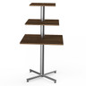 Mogogo - Polo 30" x 30" x 55" Mango Wood / Brushed Stainless Steel Square Display Table - MGCPPS01WSXX