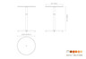 Mogogo - Polo 30" x 42" Bamboo / Brushed Brass Round Bar Table - MGCPBR01BBXX