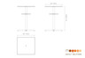 Mogogo - Polo 30" x 30" x 42" Grey Slate / Brushed Stainless Steel Square Bar Table W/ Shelf - MGCPBS02GSXX