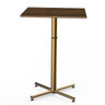 Mogogo - Polo 30" x 30" x 42" Bamboo / Brushed Brass Square Bar Table - MGCPBS01BBXX