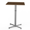 Mogogo - Polo 30" x 30" x 42" Mango Wood / Brushed Stainless Steel Square Bar Table - MGCPBS01WSXX