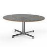 Mogogo - Polo 42.5" x 30" x 18" Grey Slate / Brushed Stainless Steel Oval Coffee Table - MGCPFV01GSXX