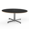 Mogogo - Polo 42.5" x 30" x 18" Black Marble / Brushed Stainless Steel Oval Coffee Table - MGCPFV01MSXX