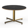 Mogogo - Polo 30" x 18" Black Marble / Brushed Brass Round Coffee Table - MGCPFR01MBXX