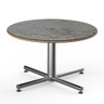 Mogogo - Polo 30" x 18" Grey Slate / Brushed Stainless Steel Round Coffee Table - MGCPFR01GSXX
