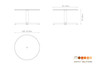 Mogogo - Polo 30" x 18" Grey Slate / Brushed Stainless Steel Round Coffee Table - MGCPFR01GSXX