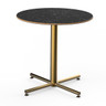 Mogogo - Polo 30" x 29" Black Marble / Brushed Brass Round Bistro Table - MGCPRR01MBXX