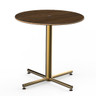 Mogogo - Polo 30" x 29" Mango Wood / Brushed Brass Round Bistro Table - MGCPRR01WBXX