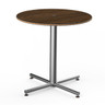 Mogogo - Polo 30" x 29" Mango Wood  / Brushed Stainless Steel Round Bistro Table - MGCPRR01WSXX