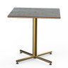 Mogogo - Polo 30" x 30" x 29" Grey Slate / Brushed Brass Square Bistro Table - MGCPRS01GBXX